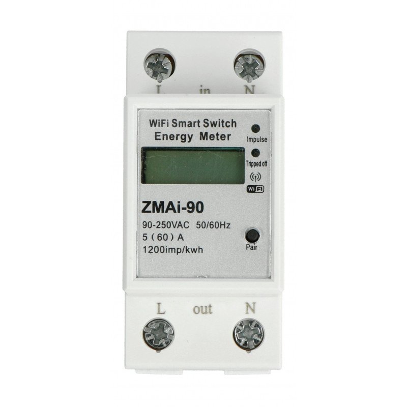 Electricity consumption meter - Tuya ZMAi-90 60A WiFi wattmeter