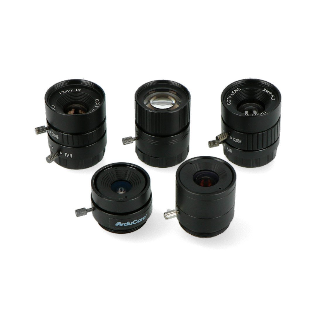 Lens set CS Mount 6-25mm - for Raspberry Pi camera - 5pcs. - ArduCam LK004