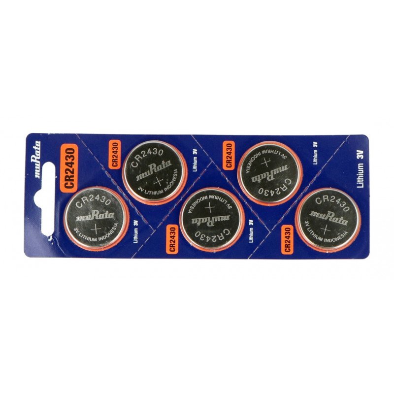 5pcs Cr2430 3v Button Battery Electronic Lithium Coin Cell