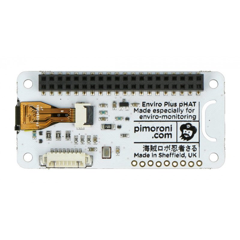 Enviro pHAT - sensor for temperature, humidity, pressure, light, gas, ADC with microphone - cap for Raspberry Pi