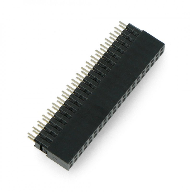 5Pcs 2X20 Pin 2.54MM Double Row Right Angle Female Pin Header tx 