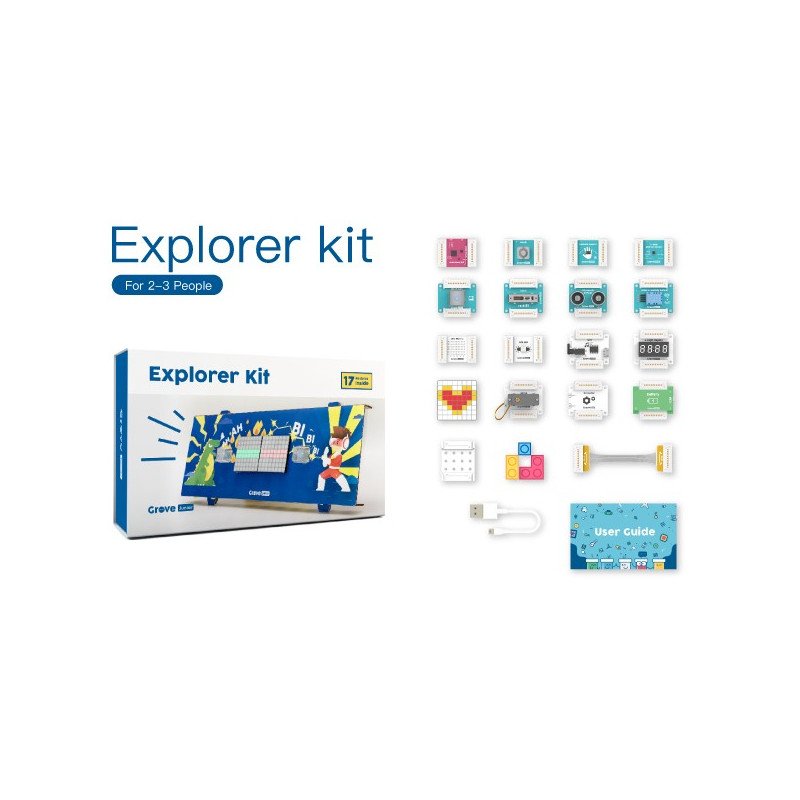 Grove Zero Explorer Kit - a set of magnetically connected elements - 17 modules