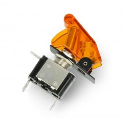 Lever switch ON-OFF 12V/20A illuminated - yellow