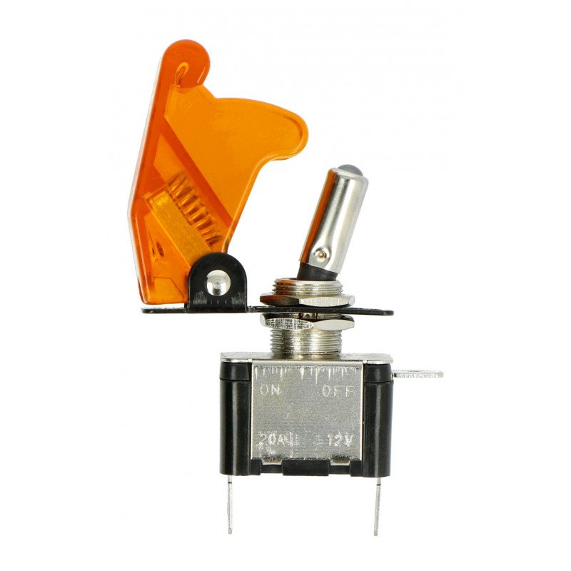 Lever switch ON-OFF 12V/20A illuminated - yellow
