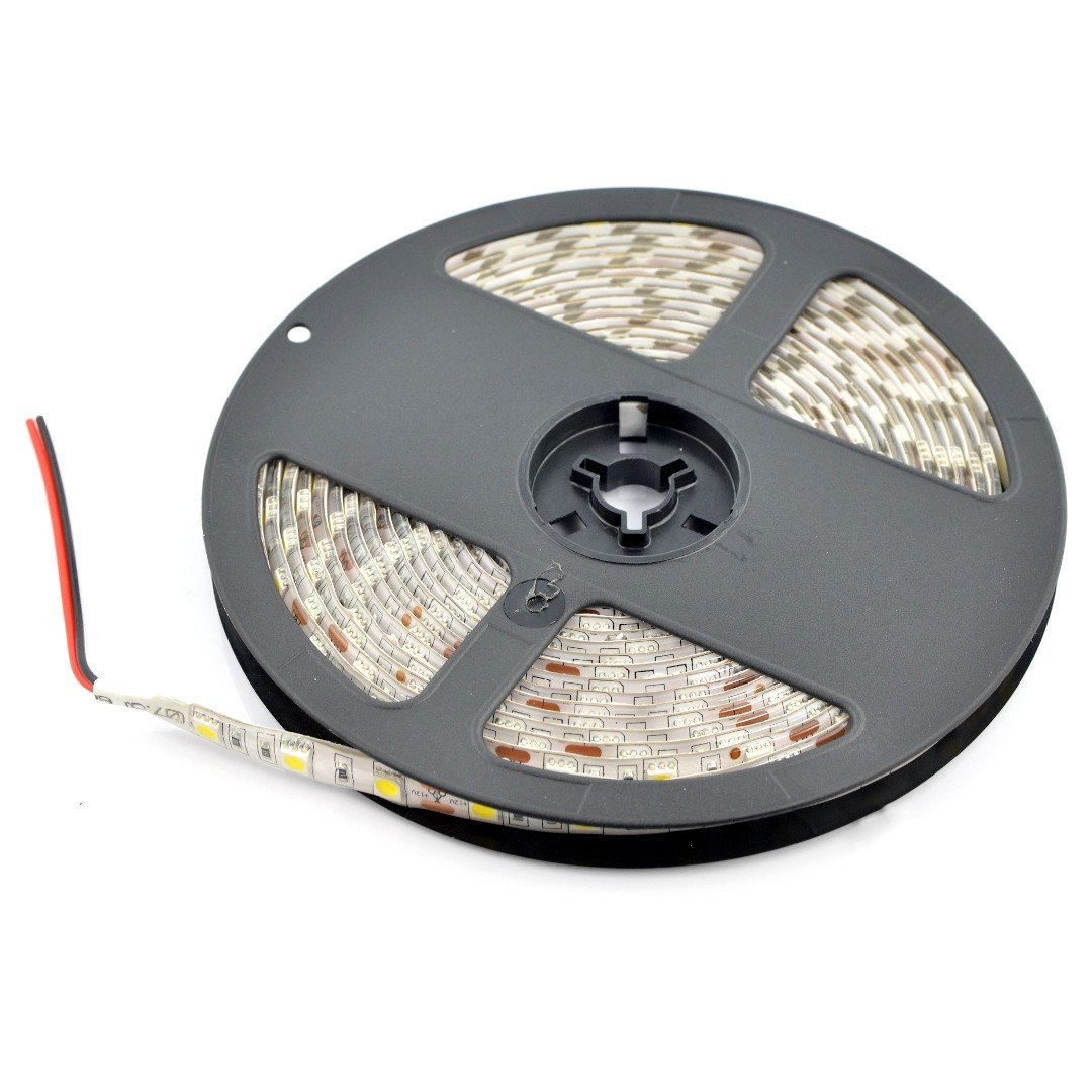 Strip LED SMD5050 IP65 14,4W, 60 LED/m, 10mm, natural white - 5m