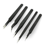 Set of Yihua anti-static tweezers - 5pcs.
