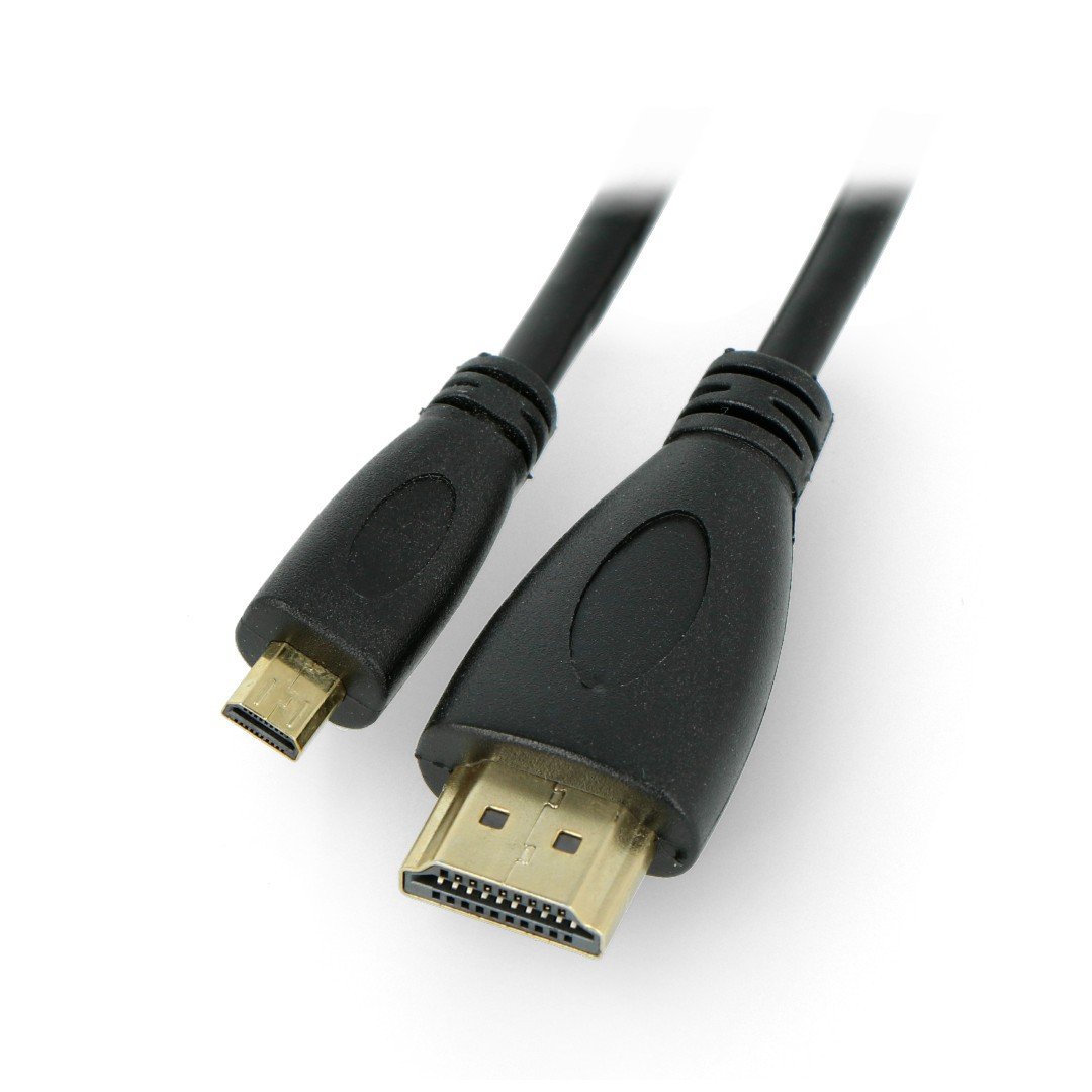 MicroHDMI cable - HDMI v1.4 Natec Extreme media black - 1.8m