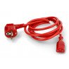 CEE 7/7 power cable - red - zdjęcie 2