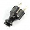 Straight plug WT-30-2 - for grounded socket - black - zdjęcie 1