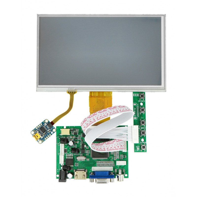 7'' 1024x600 touch screen - HDMI/VGA/NTSC/PAL