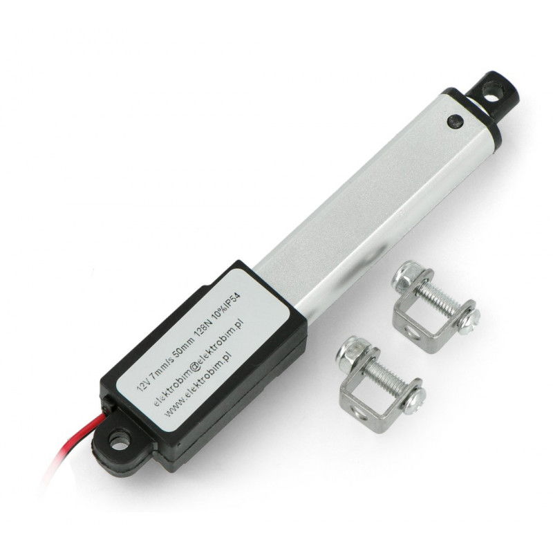Electric actuator LD1 128N 7m/s 12V - 5 cm extension