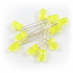 LED 2mm Tower Yellow diffuses Long Head Yellow LEDs 50 Piece S110 