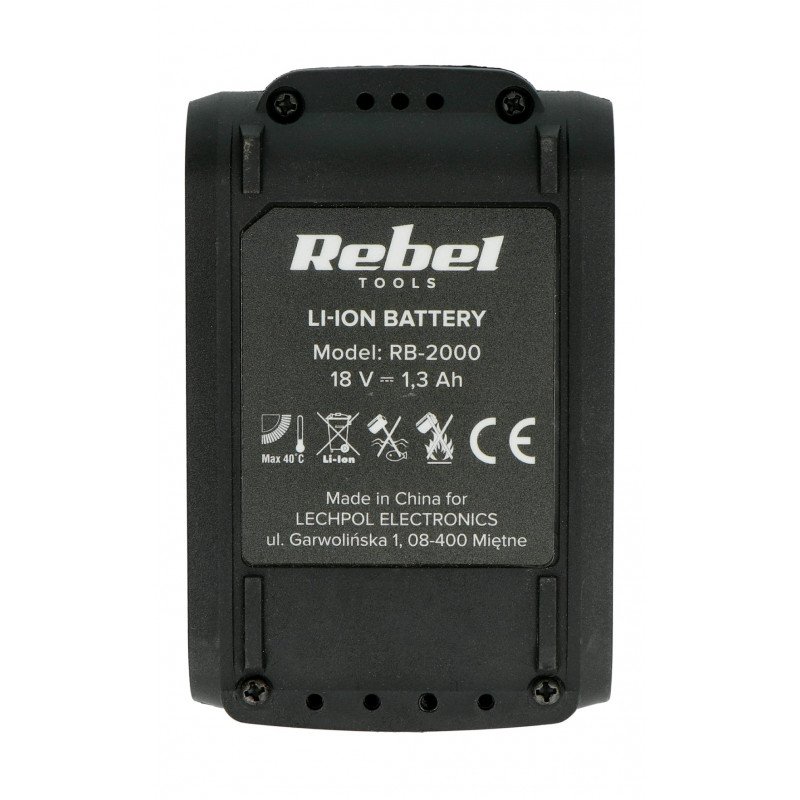 Rebel RB-2000 18V 1,3Ah Replacement Li-Ion Battery