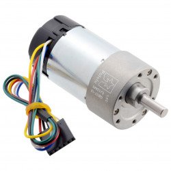 10:1 Metal Gearmotor 24V 37Dx65L 1000 RPM with 64 CPR Encoder - Pololu 4699