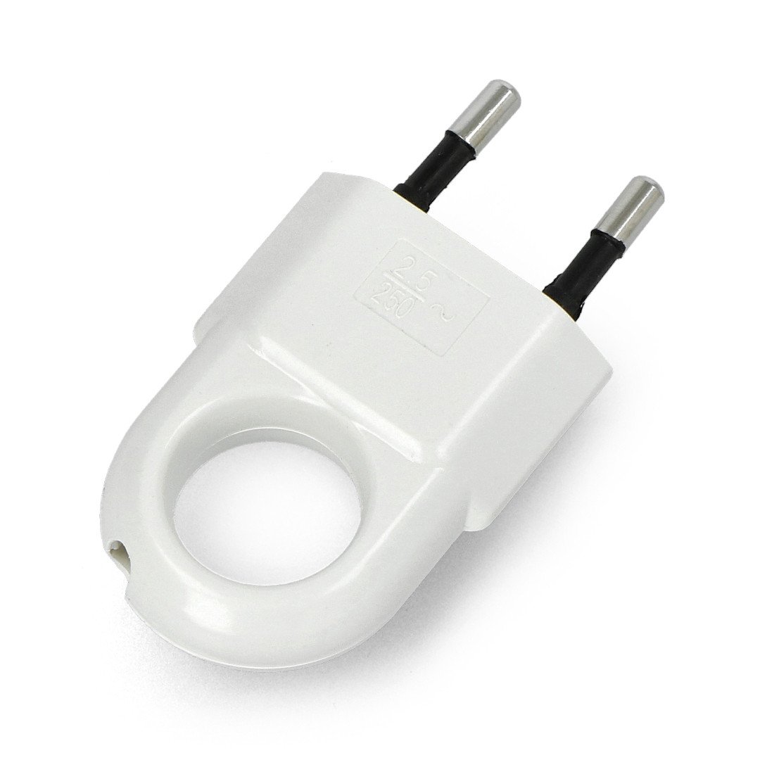 WTP2C plug - flat with handle - white