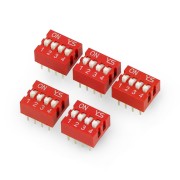 DIP switch 4-pole - red