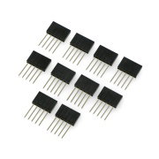 Straight socket 1x5pin raster 2.54mm - vertical long