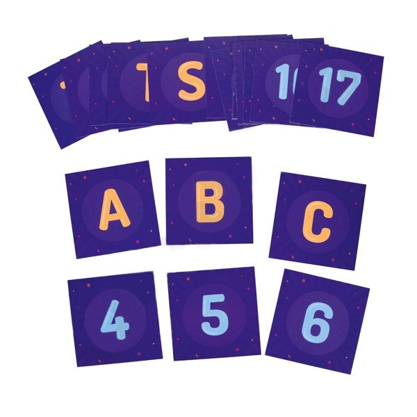 Set of Flashcards for Photon - alphabet and numbers