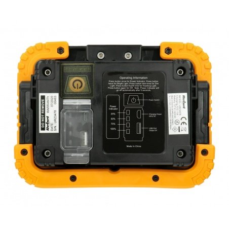 Rechargeable LED floodlight with USB cable, 10W, 900lm, IP44 Rechargeable LED floodlight with USB cable, 10W, 900lm, IP44