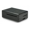 Case for Raspberry Pi 4B - with cutouts - aluminum - black - zdjęcie 3