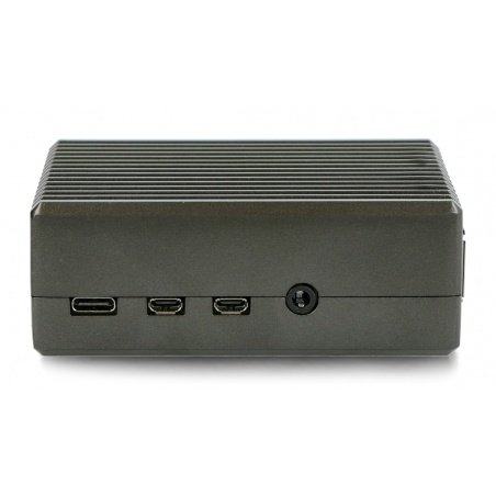 Case for Raspberry Pi 4B - with cutouts - aluminum - graphite Case for Raspberry Pi 4B - with cutouts - aluminum - graphite