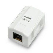 Surface mounted 1x RJ45 shielded socket Lanberg - white