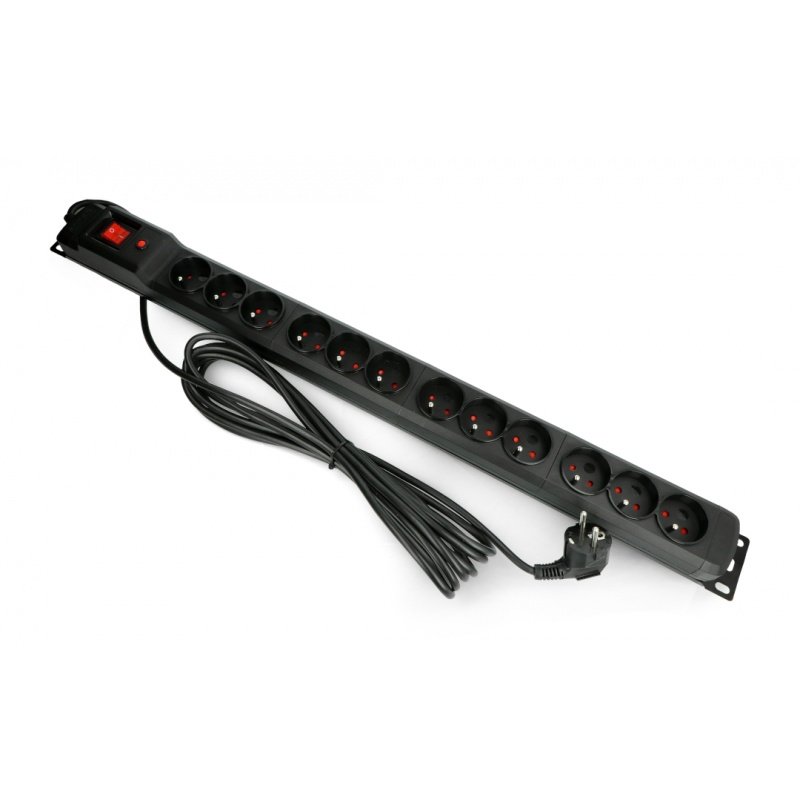 Power strip with protection Armac Multi M12 black - 12 sockets