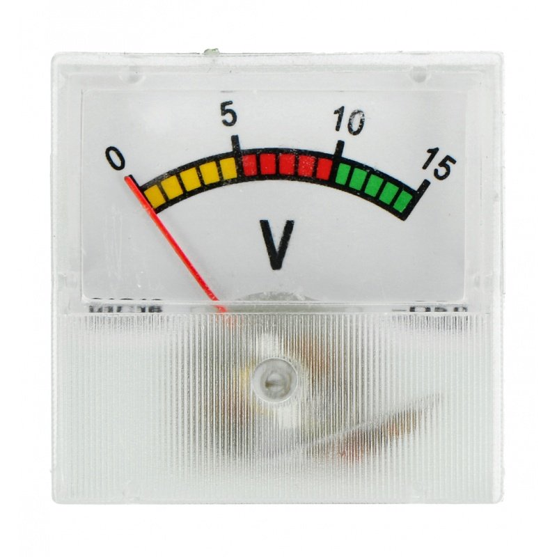 91C16 mini - 15V DC analog panel voltmeter