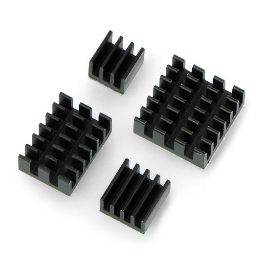 Set of heat sinks for Raspberry Pi - with heat transfer tape -