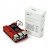 justPi case for Raspberry Pi 4B - aluminum with 2 fans - red - zdjęcie 2