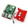 justPi case for Raspberry Pi 4B - aluminum with 2 fans - red - zdjęcie 4