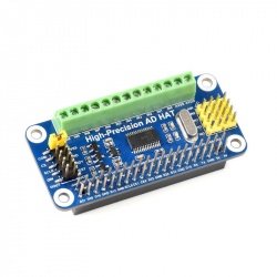 ADC ADS1263 converter 32-bit - 10-channel - overlay for