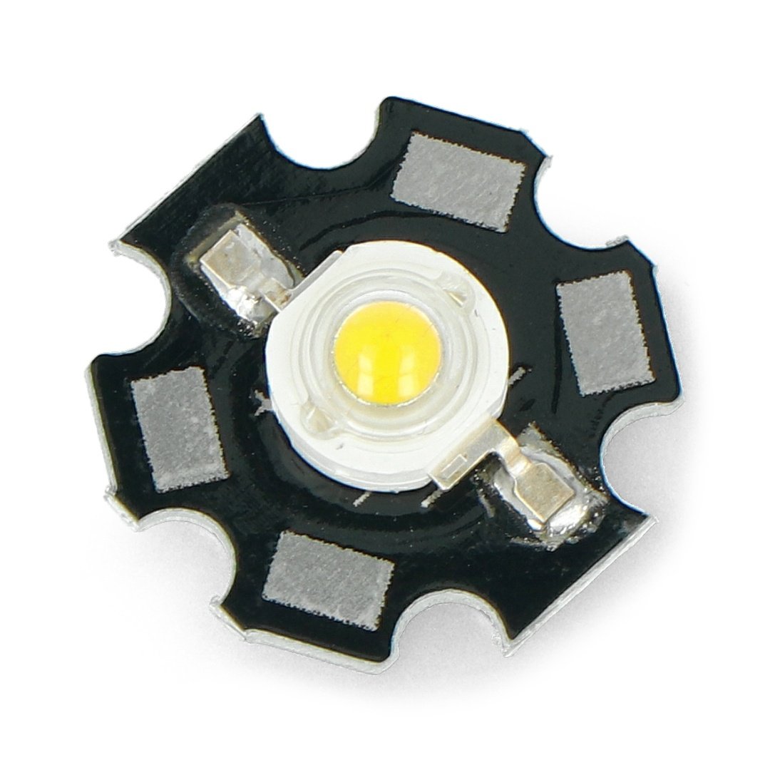 Power LED Star 1W - warm white with heat sink