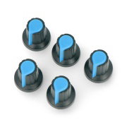 Potentiometer knob blue - 6 / 14mm - 5pcs.