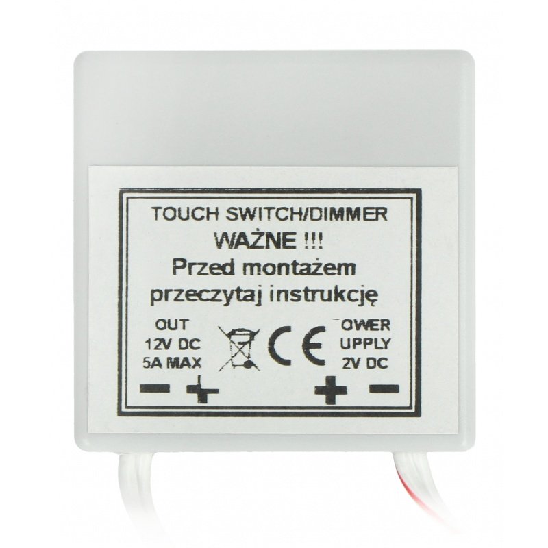 Touch LED strip power switch - behind the mirror glass