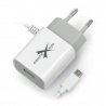 eXtreme Ampere ATCMU24W microUSB + USB 2,4A Power Supply - white - zdjęcie 1
