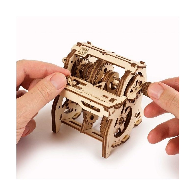 Gearbox - STEAM LAB - mechanical model for folding - veneer -