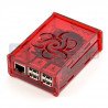 Case Raspberry Pi Model 3B + / 3B / 2B Flower - transparent red_ - zdjęcie 1