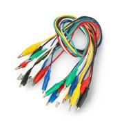Small Alligator Clip 22AWG cables- 40cm - 12pcs