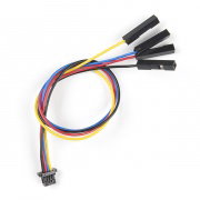 Flexible Qwiic Female Cable with 4-pin plug - 15cm - SparkFun
