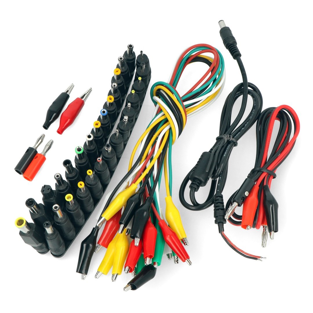 Set of 45 connectors and power cables