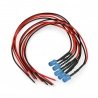 5mm 12V LED with resistor and wire - blue - 5pcs. - zdjęcie 1