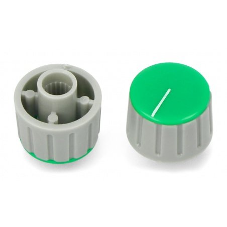 Potentiometer knob GS18 gray-green - 6/18mm - 5pcs.