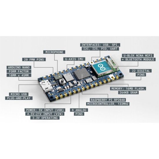 Arduino Nano Rp2040 Connect With Headers Abx00053 Botland Robotic Shop