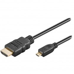 Goobay HDMI Cable - microHDMI - High Speed HDMI with Ethernet support - 5m