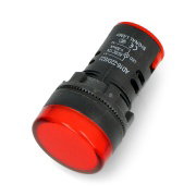 12V AC / DC indicator - 28mm - red