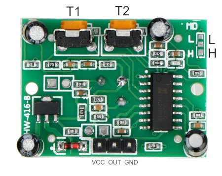 Czujnik ruchu PIR HC-SR501 - wyprowadzenia