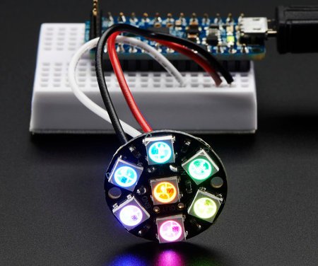 Adafruit NeoPixel Ring - pierścień LED RGB 7 x WS2812 5050