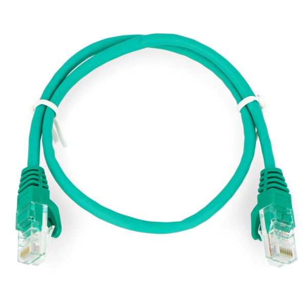 Przewód sieciowy Ethernet Patchcord UTP 5e 0,5m - zielony