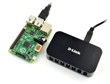 HUB USB 2.0 aktywny hub 7-porty z zasilaczem 5V2A dla Raspberry Pi